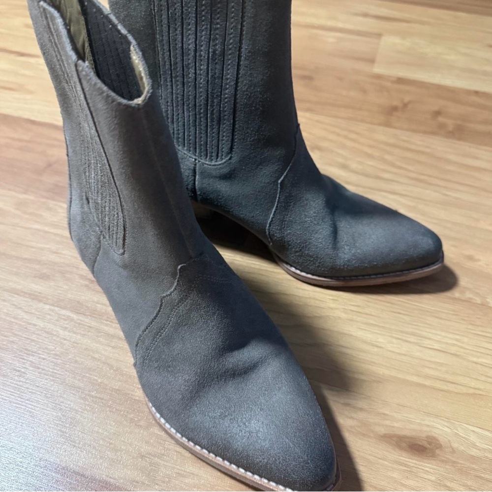 Free People Charcoal Heeled Boots